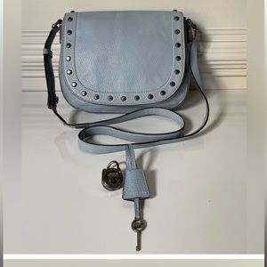 Michael Kors Hamilton Traveler Studded Pebbled Leather Messenger💖